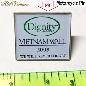 Buy one choose one FREE, Vietnam Wall 2008 We Will Never Forget Motorcycle Pin